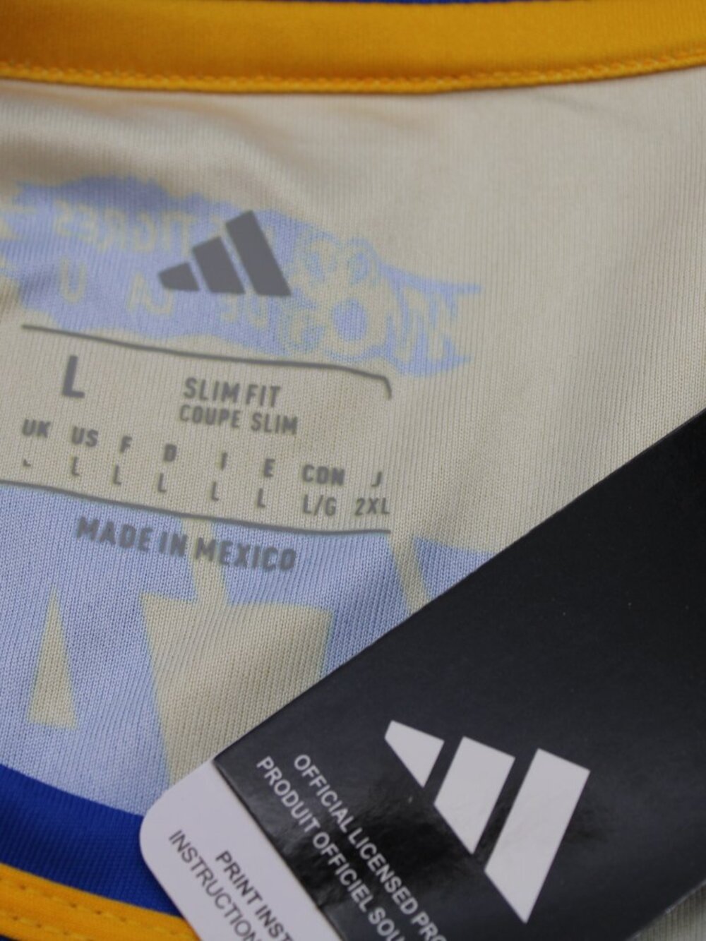 Tigres UANL Jersey - 2025 Home Jersey by Adidas - Men's Large - Picture 12 of 12